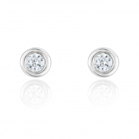 White Gold Round Brilliant Cut Diamond Earstuds 0.30ct